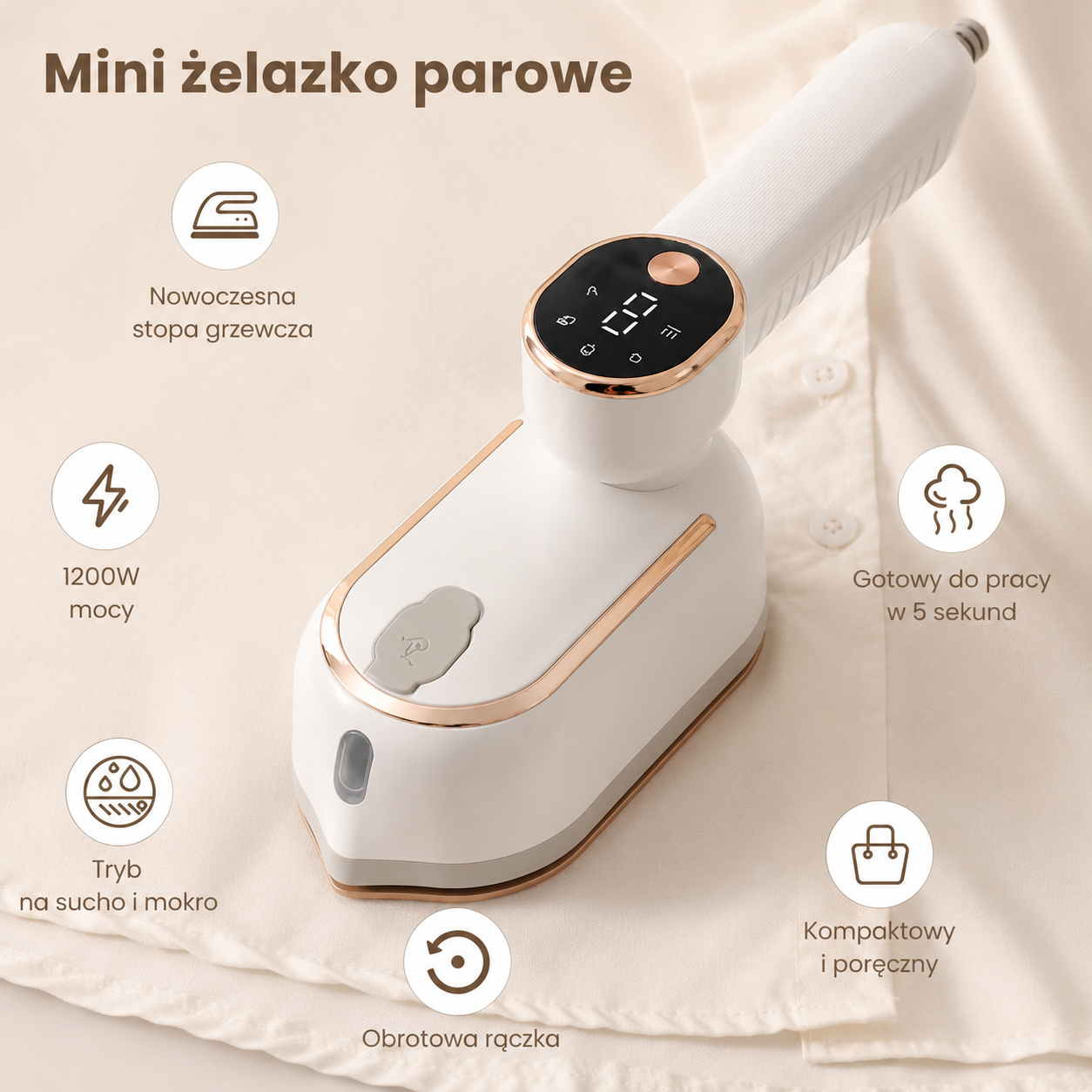 Mini Przenośne Żelazko Parowe